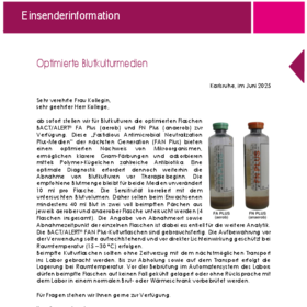 September: Optimierte Blutkulturmedien