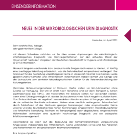 April: Neues in der mikrobiologischen Urin-Diagnostik