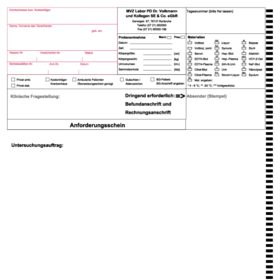 0-Blankanforderungsschein