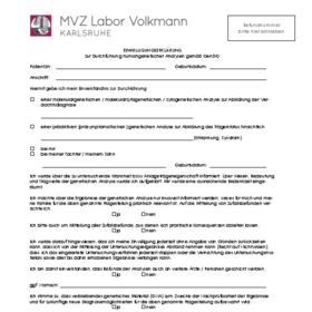 Einwilligungserklärung Humangenetik