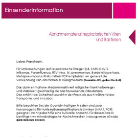 Januar: Abnahmematerial respiratorische Viren und Bakterien
