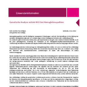 November: Genetische Analyse mittels NGS bei Hämoglobinopathien