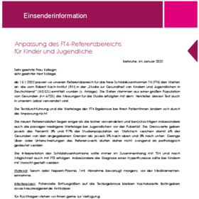 Januar: Anpassung des FT4-Referenzbereichs für Kinder und Jugendliche