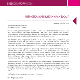 Antibiotika-Dosierunge nach EUCAST
