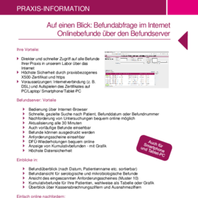 Befundserver-Vorteile auf einen Blick