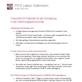 Checkliste fuer Ihre Patient:innen
