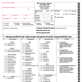 7 - Allergenspezifische IgG/IgG4 (Exogen Allergische Alveolitis, Hyposensibilisering)