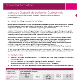Dezember: Molekulare Diagnostik der bakteriellen Gastroenteritis